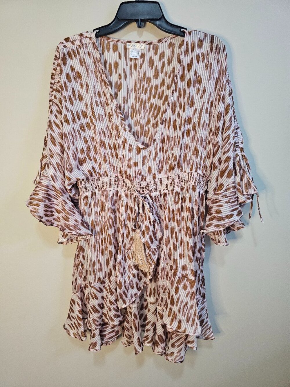 Venus Classic Cheetah Print Kimono Top Sz M - Picture 1 of 5